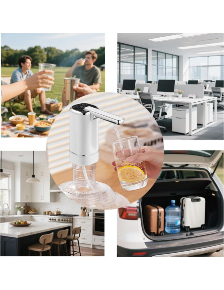 Bomba Dispensadora de Agua Eléctrica Honjince 5 Galones Plegable