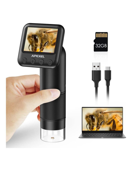 Microscopio Digital de Mano Evil Eye 400-800X HD con Pantalla LCD Microscopio Digital de Mano Evil Eye 400-800X HD con Pantalla LCD