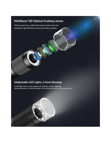 Microscopio Digital de Mano Evil Eye 400-800X HD con Pantalla LCD