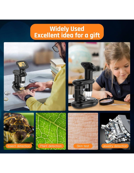 Microscopio Digital de Mano Sogries 1000x con Pantalla LCD 2" Microscopio Digital de Mano Sogries 1000x con Pantalla LCD 2"