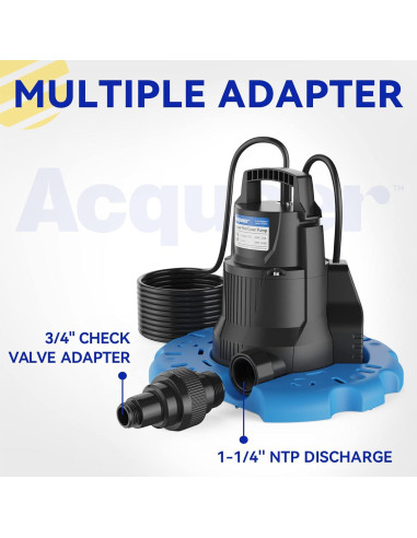Bomba Automática Acquaer 1/4 HP para Cubierta de Piscina