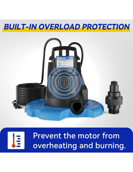 Bomba Automática Acquaer 1/4 HP para Cubierta de Piscina