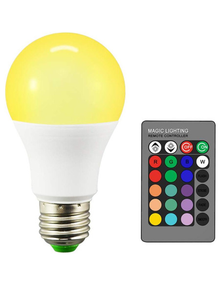 Bombilla LED Dimmable RGB Droiee E26 6W 500LM Control Remoto