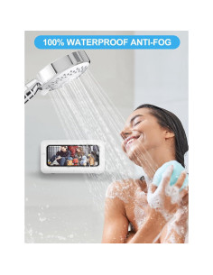 Soporte para Teléfono de Ducha KUNSLUCK Impermeable 6.8" 2