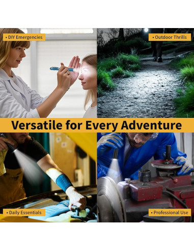 Linterna LED de bolsillo GRENPRO azul, 4 unidades, 140g