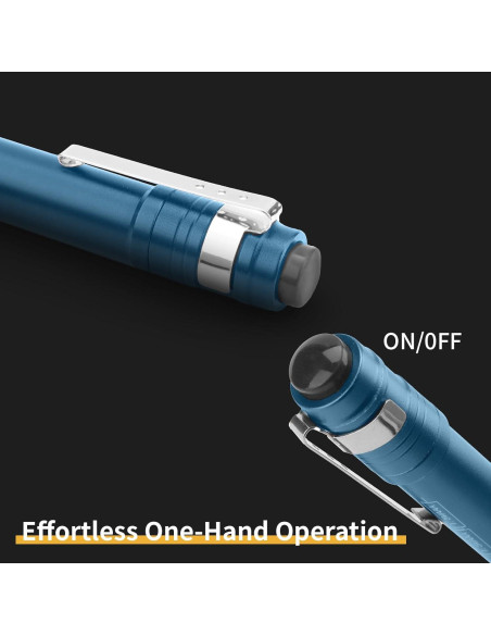 Linterna LED de bolsillo GRENPRO azul, 4 unidades, 140g