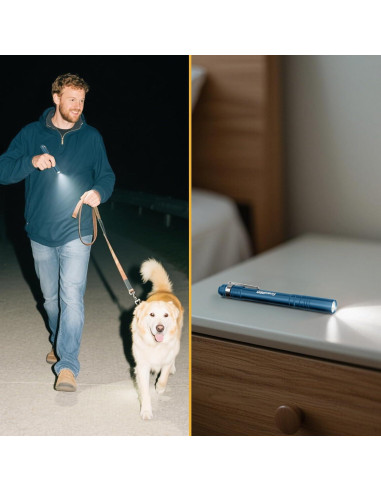 Linterna LED de bolsillo GRENPRO azul, 4 unidades, 140g