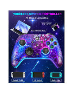 Controlador Pro Inalámbrico ZRZLMVP para Nintendo Switch - 1200mAh 2