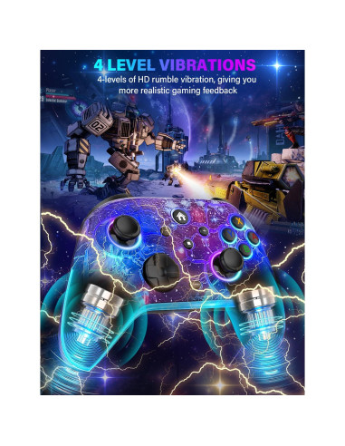 Controlador Pro Inalámbrico ZRZLMVP para Nintendo Switch - 1200mAh