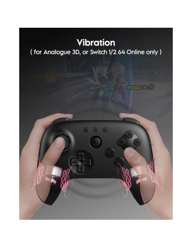 Controlador Bluetooth 8Bitdo 64 para Switch y Windows - Negro