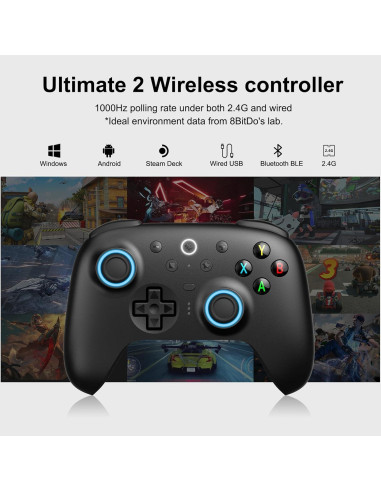 Controlador Inalámbrico 8Bitdo Ultimate 2 para Windows y Android