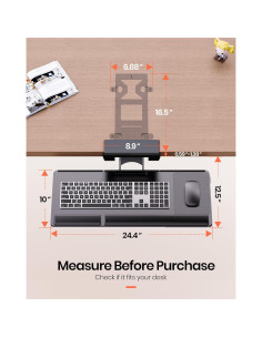Bandeja de Teclado Ergonómica Klearlook Ajustable 62x25cm 2
