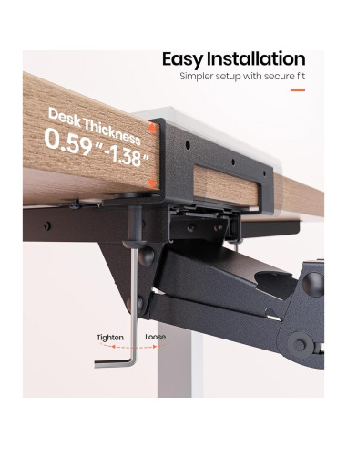 Bandeja de Teclado Ergonómica Klearlook Ajustable 62x25cm
