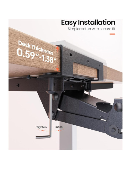 Bandeja de Teclado Ergonómica Klearlook Ajustable 62x25cm