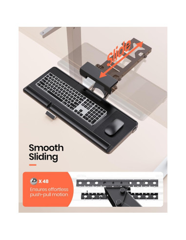 Bandeja de Teclado Ergonómica Klearlook Ajustable 62x25cm