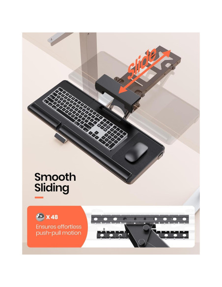 Bandeja de Teclado Ergonómica Klearlook Ajustable 62x25cm