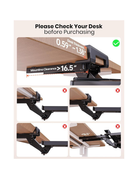 Bandeja de Teclado Ergonómica Klearlook Ajustable 62x25cm