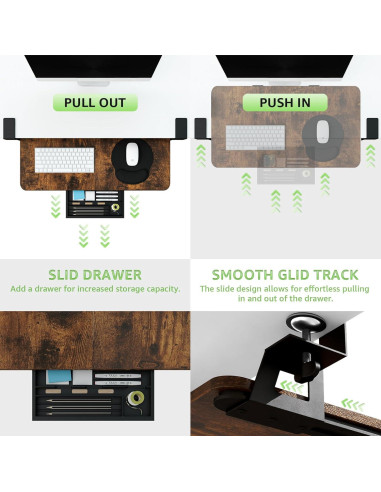 Bandeja de Teclado Deslizante CALASK 67.9x30 cm Ergonómica