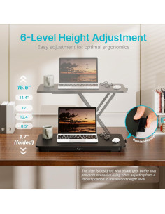 Elevador Ergonómico de Teclado Pegzone 60.96x30.48cm Ajustable 2