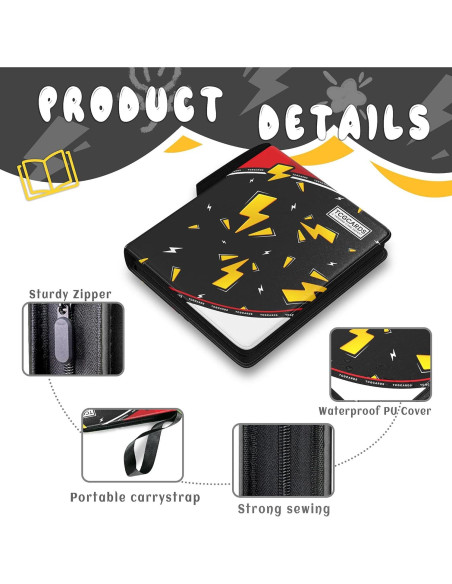 Carpeta de Cartas de Comercio Yifan 9 Bolsillos Negra