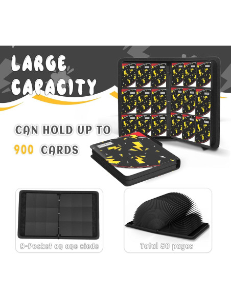 Carpeta de Cartas de Comercio Yifan 9 Bolsillos Negra