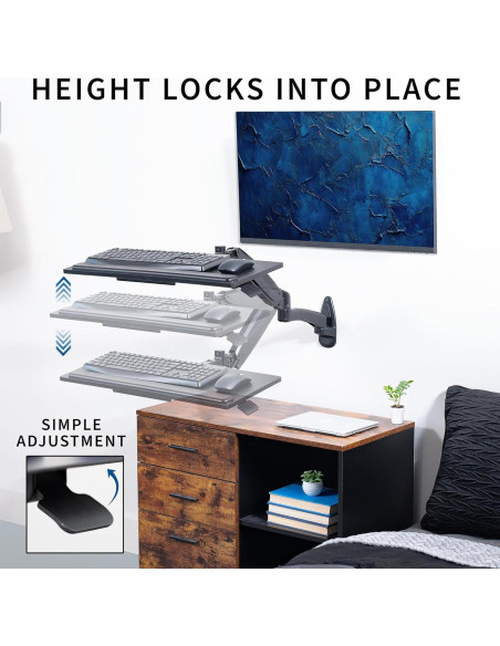 Soporte de Teclado y Ratón VIVO MOUNT-KB35B Ajustable 60cm Soporte de Teclado y Ratón VIVO MOUNT-KB35B Ajustable 60cm