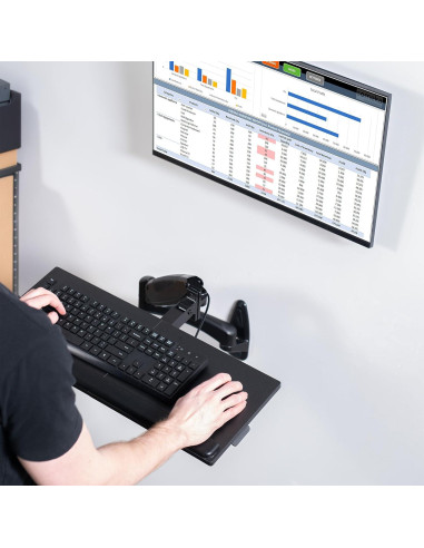 Soporte de Teclado y Ratón VIVO MOUNT-KB35B Ajustable 60cm