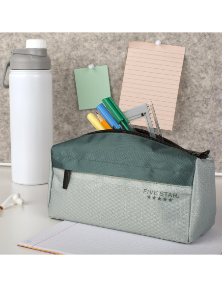 Estuche de Lápices Five Star Verde Juniper con 9 Bolsillos