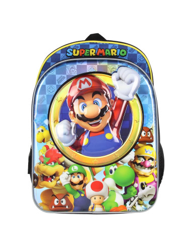Mochila Iridiscente Bioworld Super Mario 40.64 cm