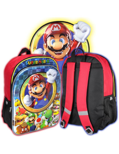 Mochila Iridiscente Bioworld Super Mario 40.64 cm
