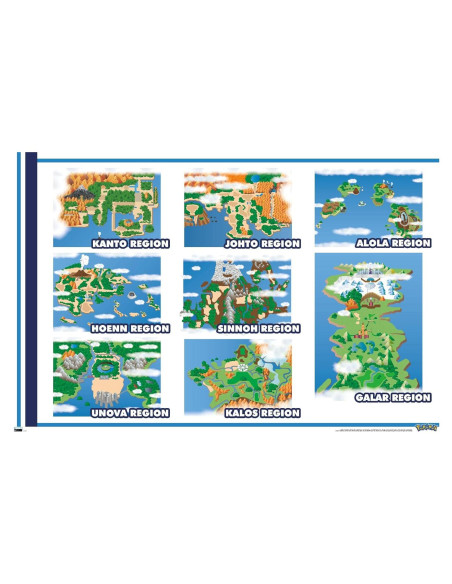 Póster de Mapa de Cuadrícula Pokémon Trends International 56.67x86.36cm