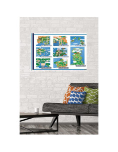 Póster de Mapa de Cuadrícula Pokémon Trends International 56.67x86.36cm 2
