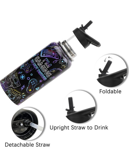 Botella de Agua Aislada 32 oz ZNYYZYBA Acero Inoxidable