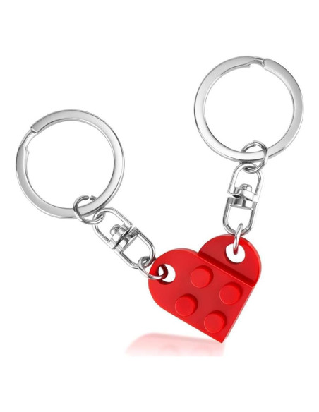 Llavero Corazón Rojo para Parejas - Regalo San Valentín