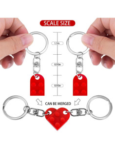 Llavero Corazón Rojo para Parejas - Regalo San Valentín 2