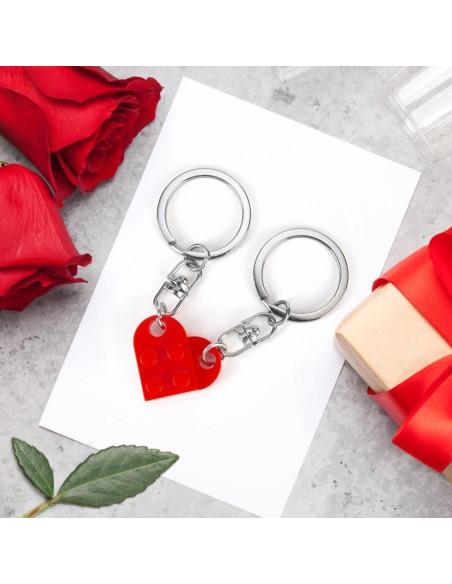Llavero Corazón Rojo para Parejas - Regalo San Valentín