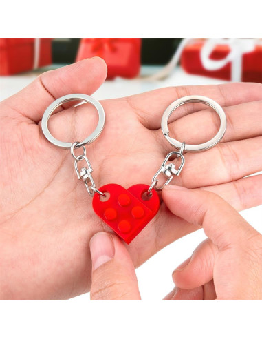 Llavero Corazón Rojo para Parejas - Regalo San Valentín
