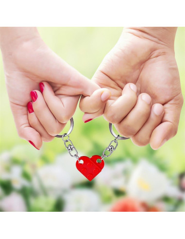 Llavero Corazón Rojo para Parejas - Regalo San Valentín