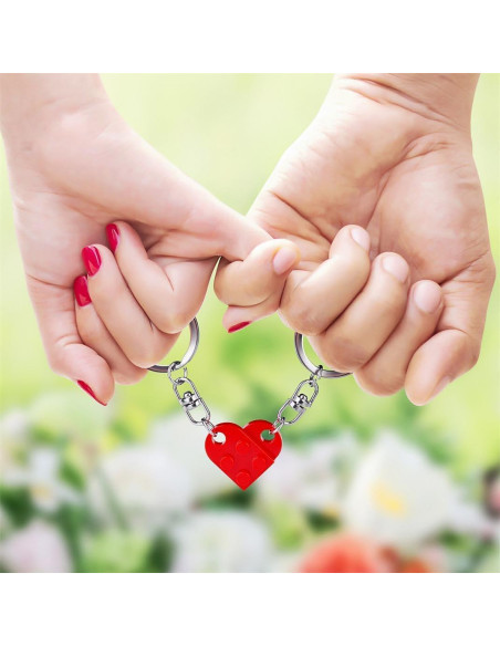 Llavero Corazón Rojo para Parejas - Regalo San Valentín