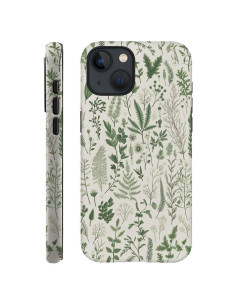 Funda Doble Capa Kiritfox para iPhone 14 Plus Floral Verde