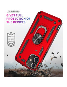 Funda Protectora Grado Militar Yiakeng para iPhone 12/12 Pro Roja 2