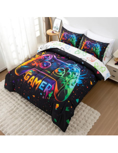 Juego de Cama Individual Holawakaka Consola de Juegos 5 Piezas 2