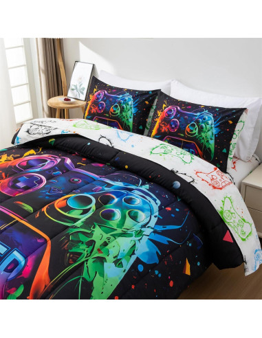 Juego de Cama Individual Holawakaka Consola de Juegos 5 Piezas