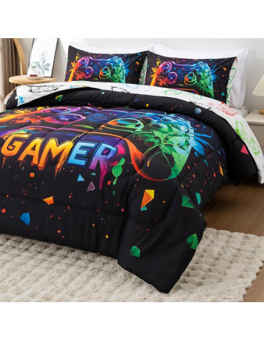 Juego de Cama Individual Holawakaka Consola de Juegos 5 Piezas