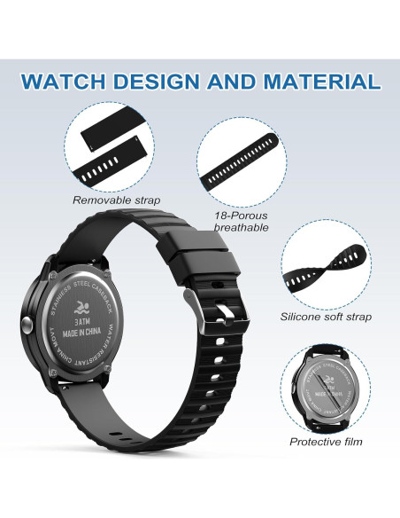 Reloj Digital CKV para Niños 10-18 Años Resistente al Agua 30M