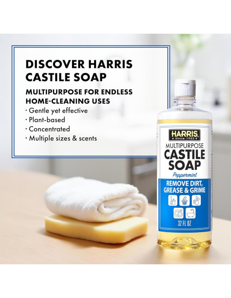 Jabón de Castilla Multiusos Harris Menta 946 ml Ecológico