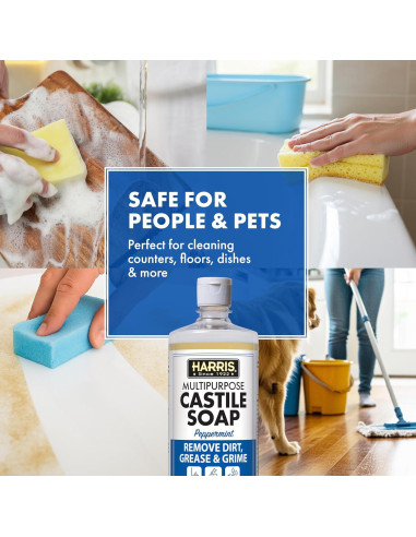 Jabón de Castilla Multiusos Harris Menta 946 ml Ecológico