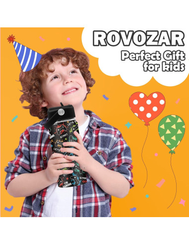 Botella de Agua ROVOZAR 16oz Acero Inoxidable para Niños