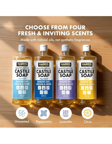Jabón de Castilla Multiusos Harris Menta 946 ml Ecológico