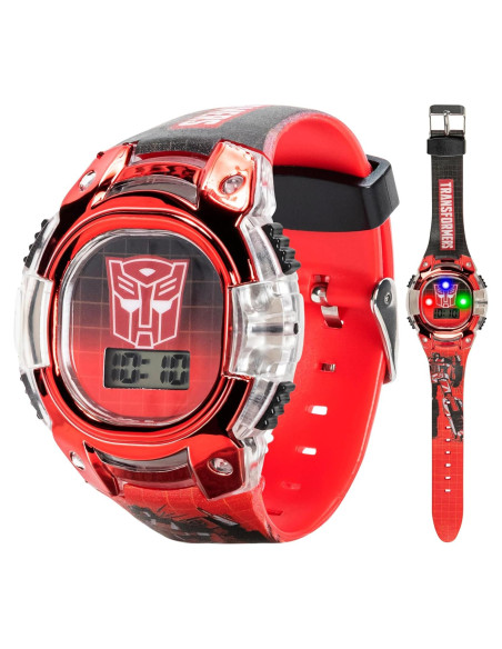Reloj LCD para Niños Transformers Accutime - Correa Ajustable